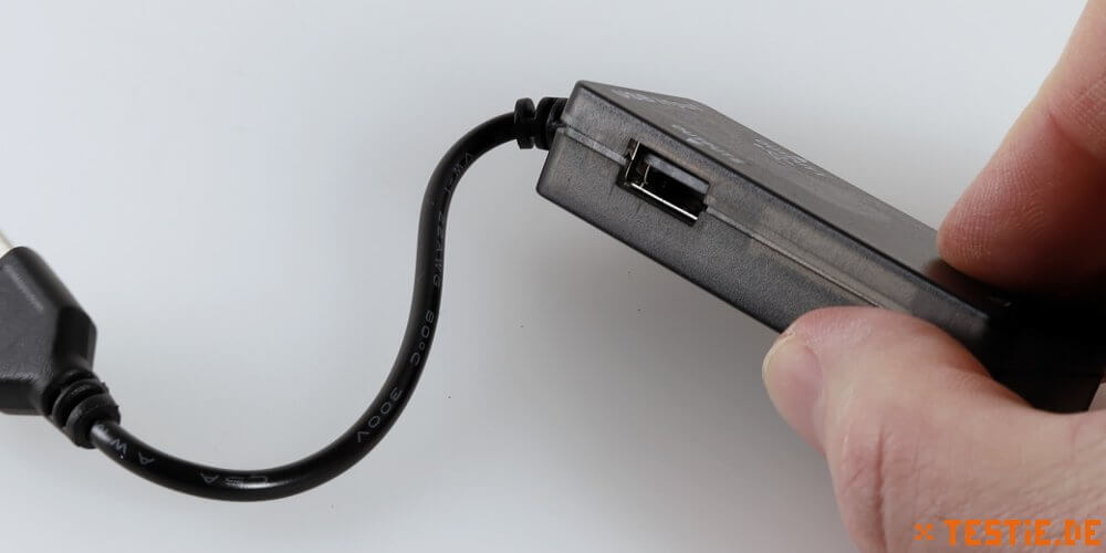 USB Multimeter Test - Länge mit Stecker 22 cm